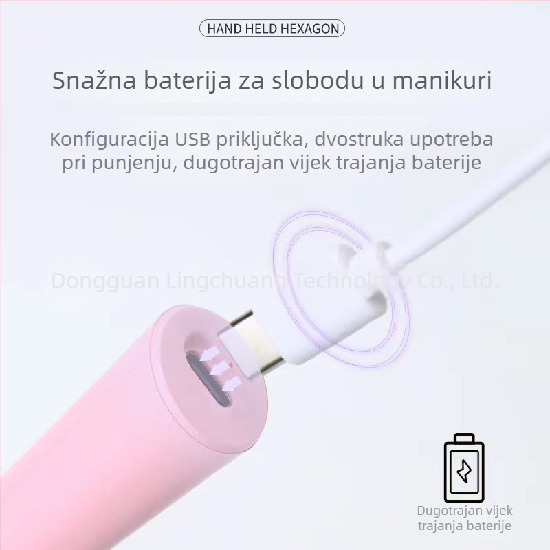 Ručna bar-lampa za nokte, kompaktna punjiva LED lampa za sušenje gel lakova i umjetnost noktiju