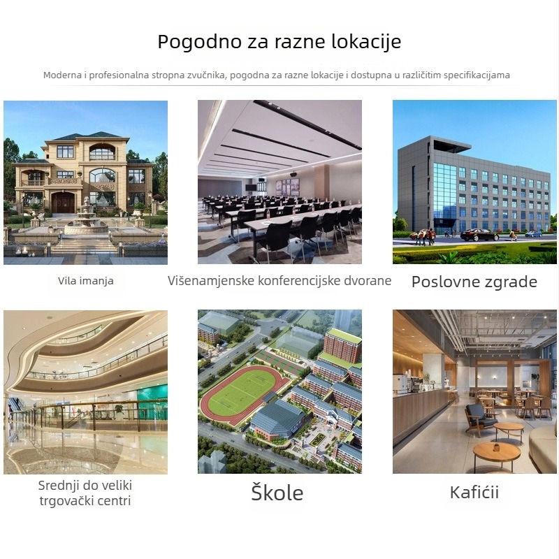 Zidni zvučnik BG-05 s dvostrukim rogom, 10W izlaz, raspon frekvencija 100 Hz–20 kHz, SNR ≥75 dB, Bluetooth 4.1