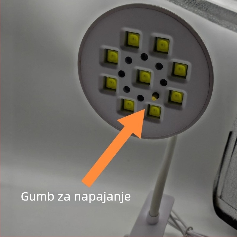 QX12 Klips lamp za nokte, 9-LED dijamantna lampa za brzo sušenje gel laka, izravno priključivanje