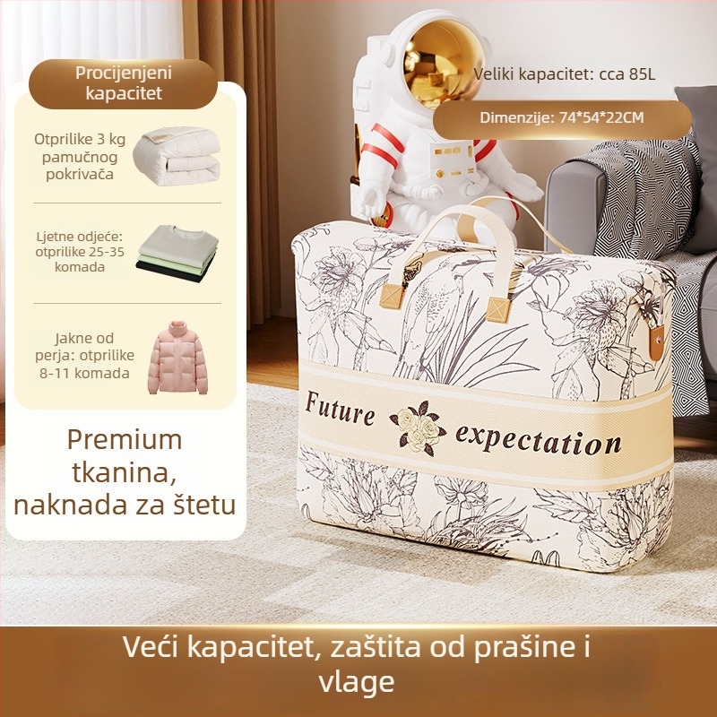 Kockasta torba za pohranu deke, zatvorena, vodootporna, veliki kapaciteta, za putovanja