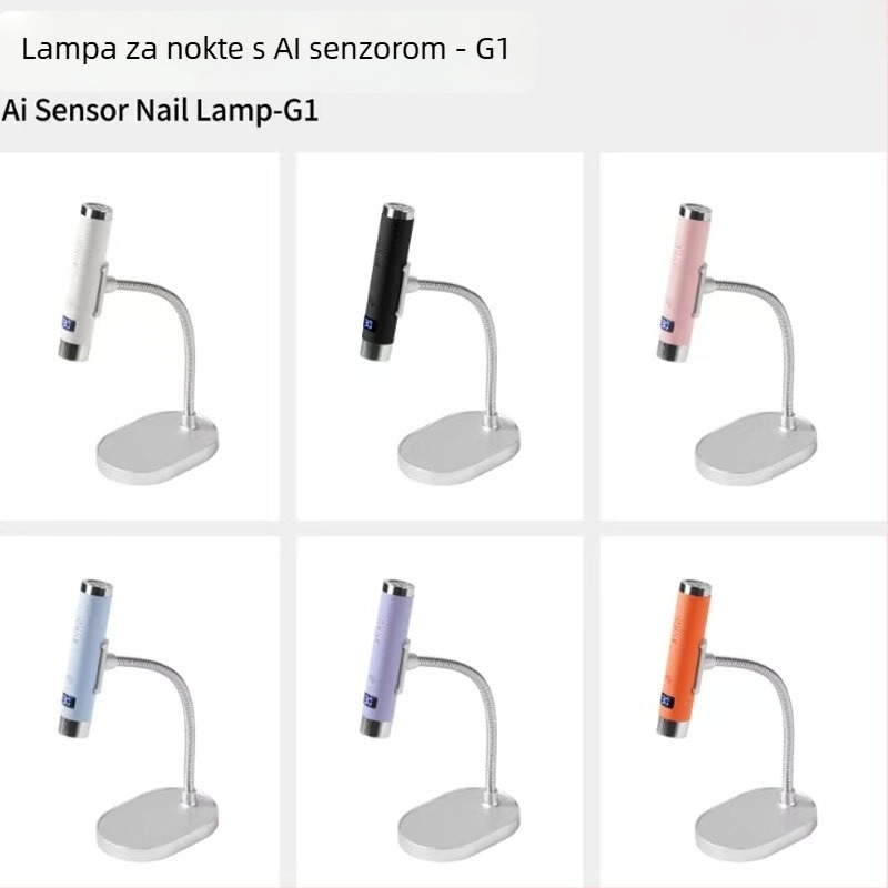 Face Show Fd-586 Stolna pametna lampa za nokte s dodirnim senzorom, brzo sušenje umjetnih noktiju i kamenčića, prijenosna linearna lampa