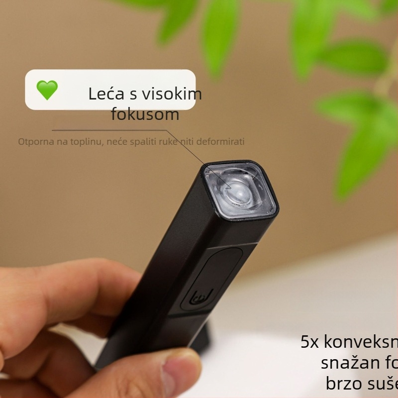 Ručna lampa za nokte s zaslonom, prijenosna punjiva lampa za nokte, stil spot light, UV lampa za fototerapiju