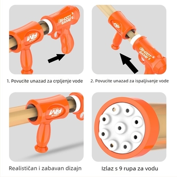 Shengming Dječji vodeni pištolj — plastično kućište; dobna skupina 7–14 godina; kategorija: vodeni kanon (Materijal: plastika; Brend: Shengming; Dobna skupina: 7–14; Kategorija: vodeni kanon)