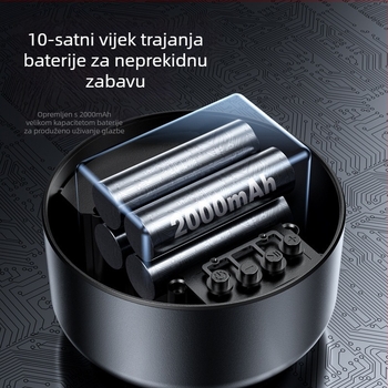 Držač za telefon s Bluetooth zvučnikom i ugrađenom baterijom – 3-u-1, rotirajući, sklopivi, podizni, universalni; IPX7, 500–800 mAh, 5V 5W, 30 Hz–15 kHz, SNR ≥60 dB