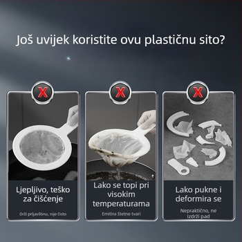 Nehrđajući čelični kuhinjski sito za filtriranje ulja | Marka Youqin • Materijal: 304 nehrđajući čelik • Porijeklo: Wenzhou • Lansiranje: 2025 • Stil: Moderna jednostavnost