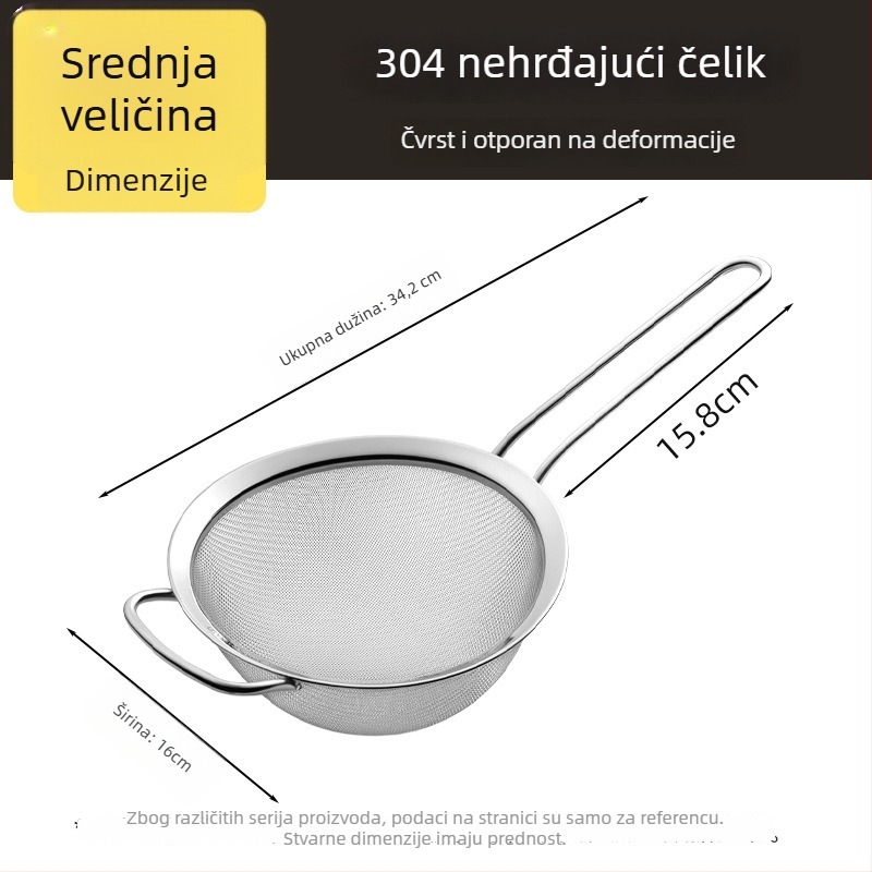 Nehrđajući čelični kuhinjski sito za filtriranje ulja | Marka Youqin • Materijal: 304 nehrđajući čelik • Porijeklo: Wenzhou • Lansiranje: 2025 • Stil: Moderna jednostavnost