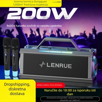 Karaoke Bluetooth zvučnik s ugrađenim mikrofonom, 30W, Bluetooth 5.3, 40Hz-20kHz, IPX4
