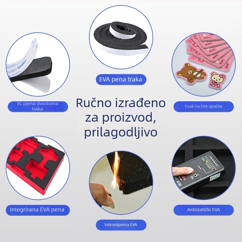 Antistatički EVA pladanj s unutarnom potporom – EVA pjena velike gustoće, pogodan za graviranje darovnih pakiranja