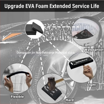 Fleksibilni EVA blok za brušenje, mokro/suvo brušenje, EVA pjena, gustoća 50 kg/m³, branda Jinnuo, za karoseriju auta i drvo