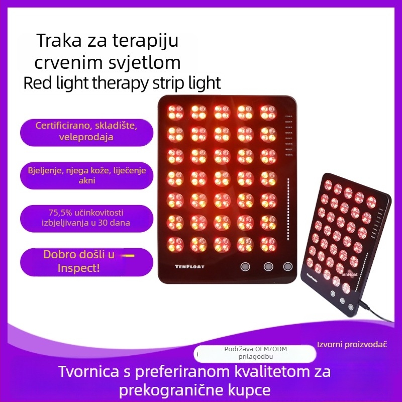 Uređaj za njegu kože infracrvenom i višespektralom svjetlosnom terapijom – smanjenje bora, prijenosan, IPX3 vodootporan, za kućnu uporabu