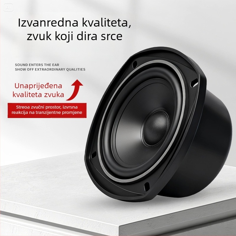 Grah glasnik s punim rasponom za midbass, s vanjskim magnetskim dizajnom, konus od kombiniranog papira, diafragma od nepapirnog materijala, 50 Hz–25 kHz (ERQU)