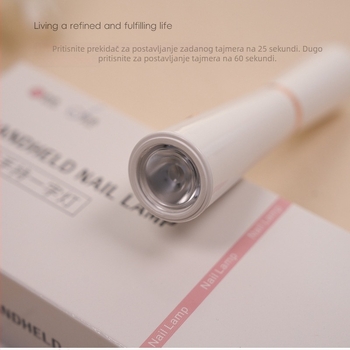 Prijenosna lampa za nokte za sušenje gel laka; ručna fototerapijska lampa; model: lampa s jednim redom; porijeklo: Guangzhou; bez marke; za obične korisnike