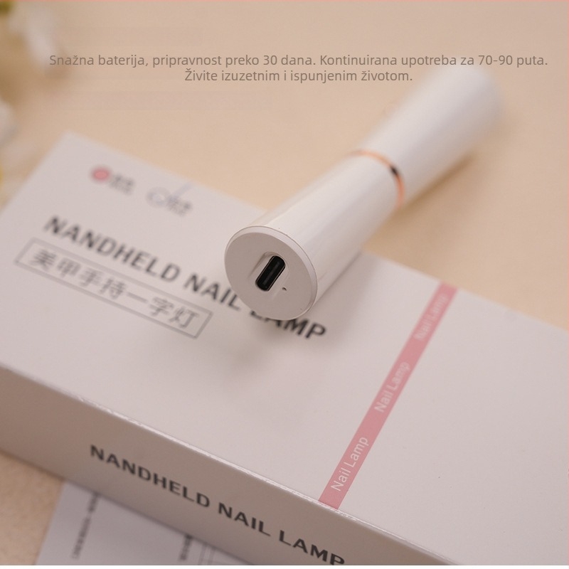 Prijenosna lampa za nokte za sušenje gel laka; ručna fototerapijska lampa; model: lampa s jednim redom; porijeklo: Guangzhou; bez marke; za obične korisnike