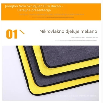 Koralno velur krpa za čišćenje automobila, ekstra debela, bez dlačica, izuzetno upija, za stakla automobila