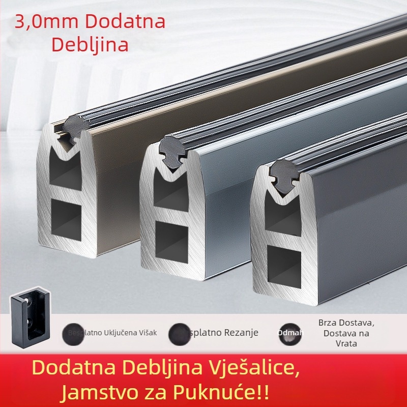 Prilagodljiva šipka za odjeću u garderobi, aluminijsko-cinkova legura, model Kdz-gy, garderoba, svijetli luksuzni stil, premaz sprejem