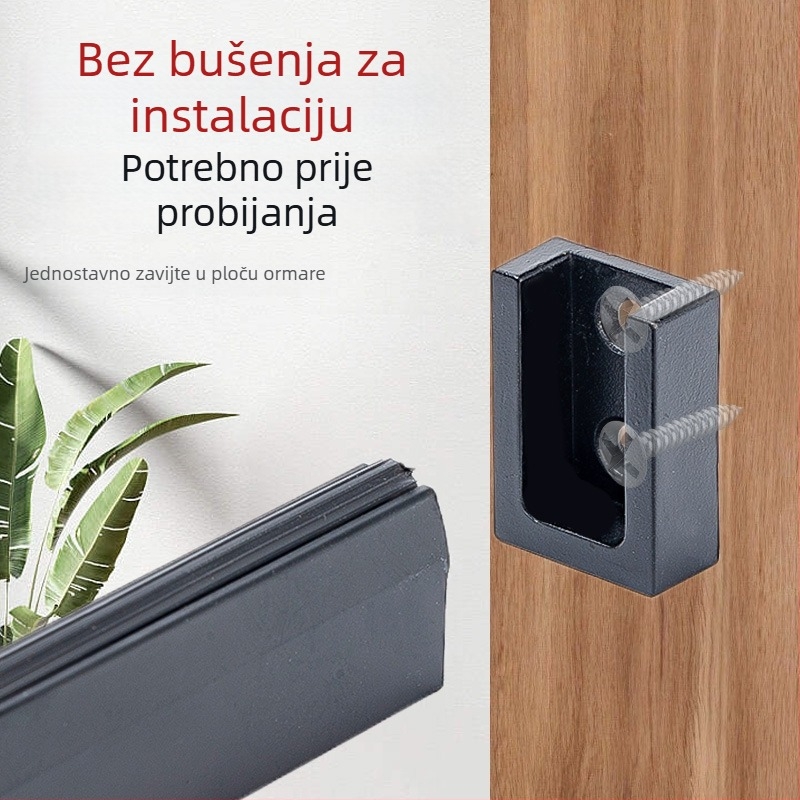 Prilagodljiva šipka za odjeću u garderobi, aluminijsko-cinkova legura, model Kdz-gy, garderoba, svijetli luksuzni stil, premaz sprejem