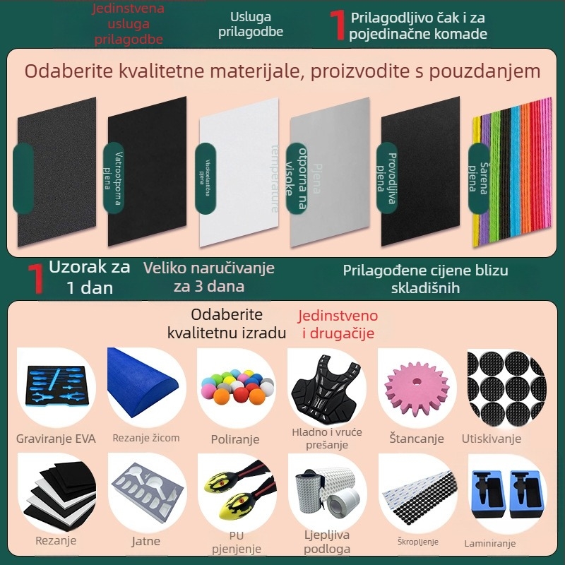 Antistatična kutija za alat s IXPE podstavkom od pjene, 25x, kutija za čipove i uzorke, crna