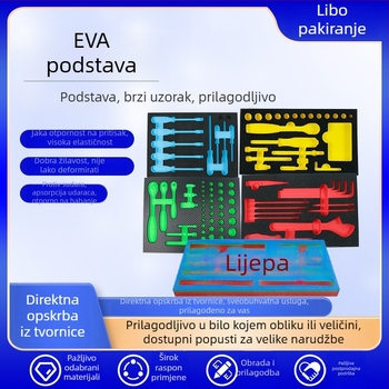 EVA obložna podloga za visoko gusto pakiranje preciznih instrumenata, pjena ublažavanja udara, graviranje dostupno, više boja, gustoća 20/30/38 kg/m³