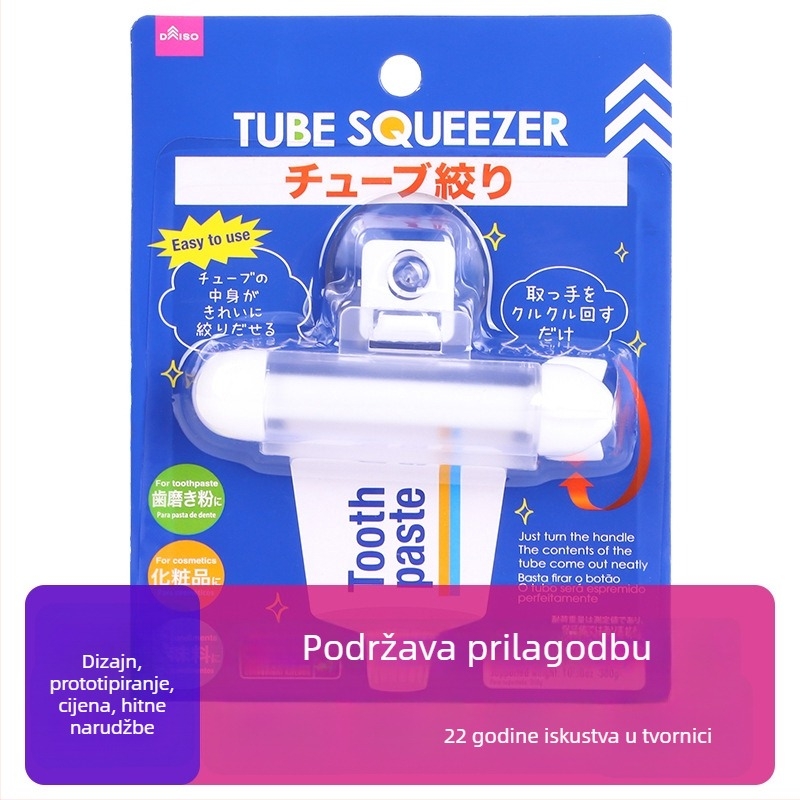 Stisnivač paste za zube, zidni držač, tubasti ekstruder, Shunstada, pogodno za odrasle i djecu