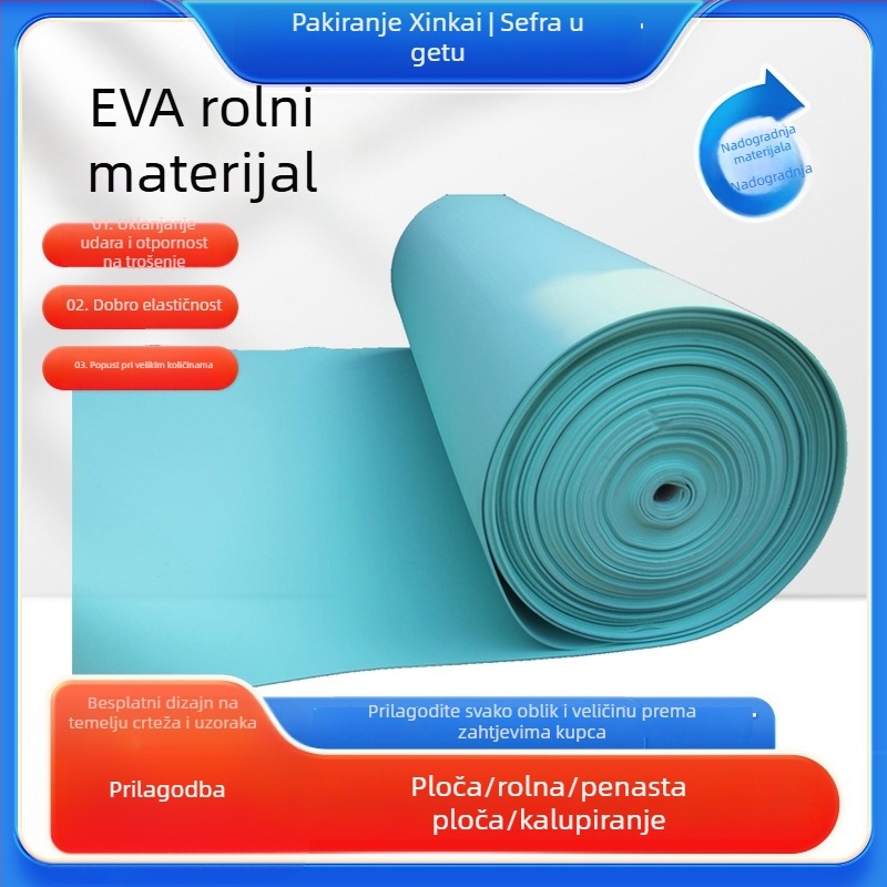 EVA pjena za rolu ambalažu — vodootporna, visoke gustoće, tkano-kompozitna spužva, prilagodljiva, brend Anju, gustoća 38-80