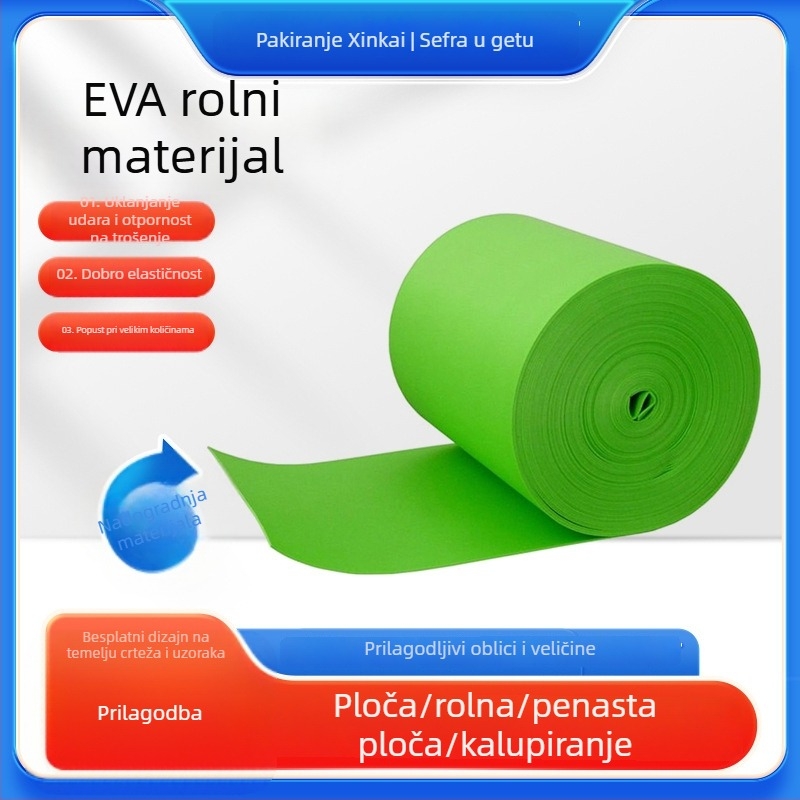 EVA pjena za rolu ambalažu — vodootporna, visoke gustoće, tkano-kompozitna spužva, prilagodljiva, brend Anju, gustoća 38-80