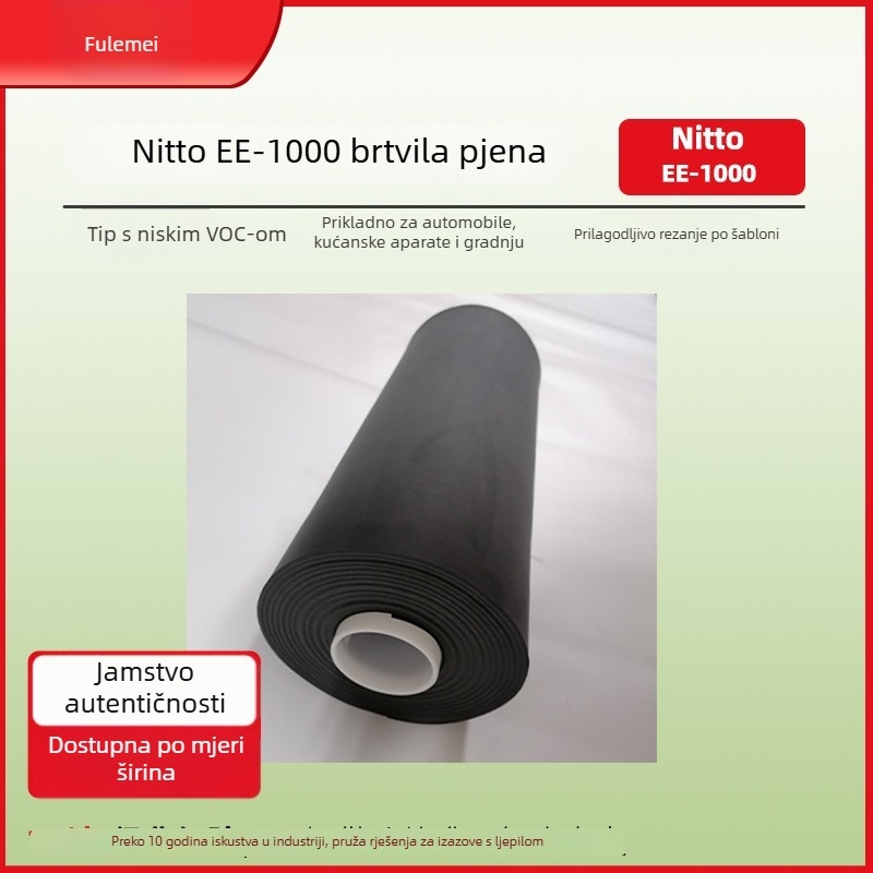 EE-1000 EPDM pjena s niskim VOC, samoljepljiva stražnja podloga, zvučna i toplinska izolacija