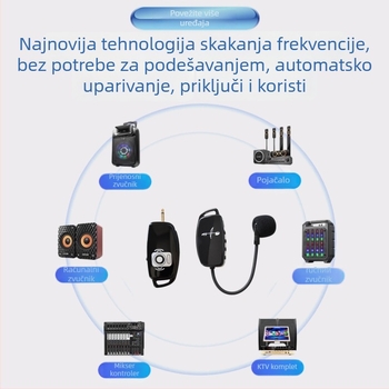 Jianshi W-06 Instrumentalni kondenzacijski mikrofon, kardioidni, 20 Hz–20 kHz, ugrađena baterija 12 sati