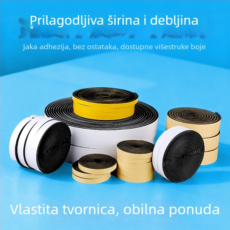 Prilagođena EVA pjena traka s ljepilom — jednostrano i dvostrano, zvučna izolacija, apsorpcija udaraca, otporna na požar