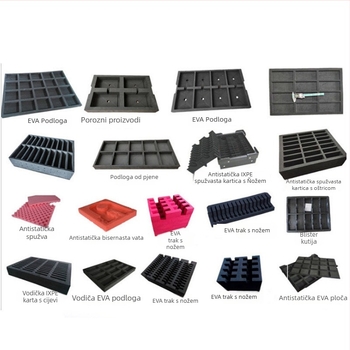 Eva pjena ulošak za kutije alata i kutije za kozmetiku, dvobojna unutarnja pločica za oblikovanje, tisak, gustoća 18-70, branda Zhisheng packaging