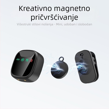 M19 bežični lavalier mikrofon za live streaming – Clip-On, 20Hz-20kHz, trajanje baterije 12 sati