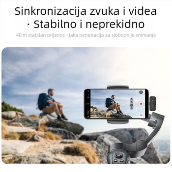 M19 bežični lavalier mikrofon za live streaming – Clip-On, 20Hz-20kHz, trajanje baterije 12 sati