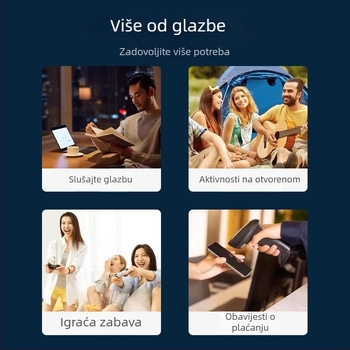 Prijenosni Bluetooth Karaoke zvučnik s utorom za karticu i mikrofonom – 5W, Bluetooth 5.0, 60Hz-15kHz, ugrađena baterija 800–1000mAh