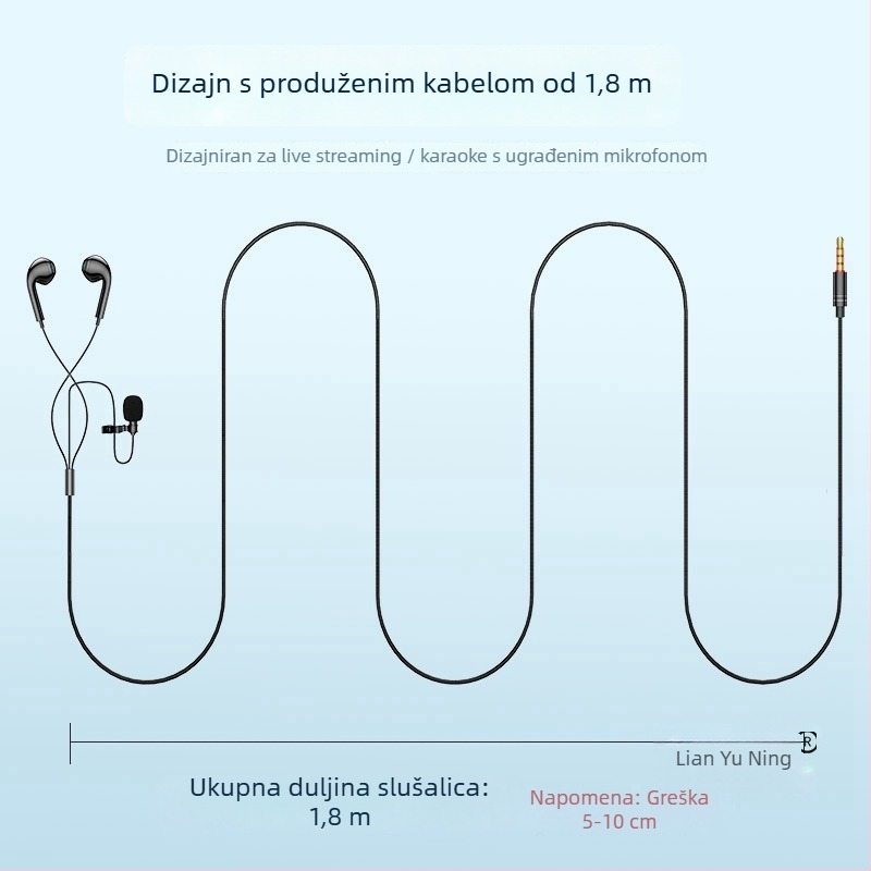 K30 mobilni karaoke mikrofon – 2-u-1 headset mikrofon za telefon, bežični, omnidirekcionalan, frekvencijski odziv 10010