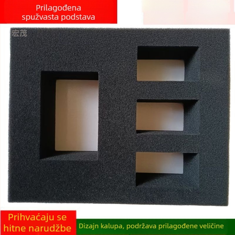 Spužvasti ulošak s ljepivom stražnjom stranom za ublažavanje udara u pakiranju kutije alata