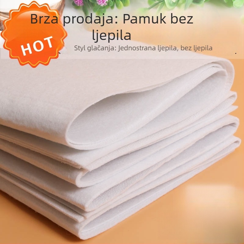 Samoadhezivna pamukova navlaka za DIY podlogu odjeće i torbi – jednostrana, debela, 80–400 g