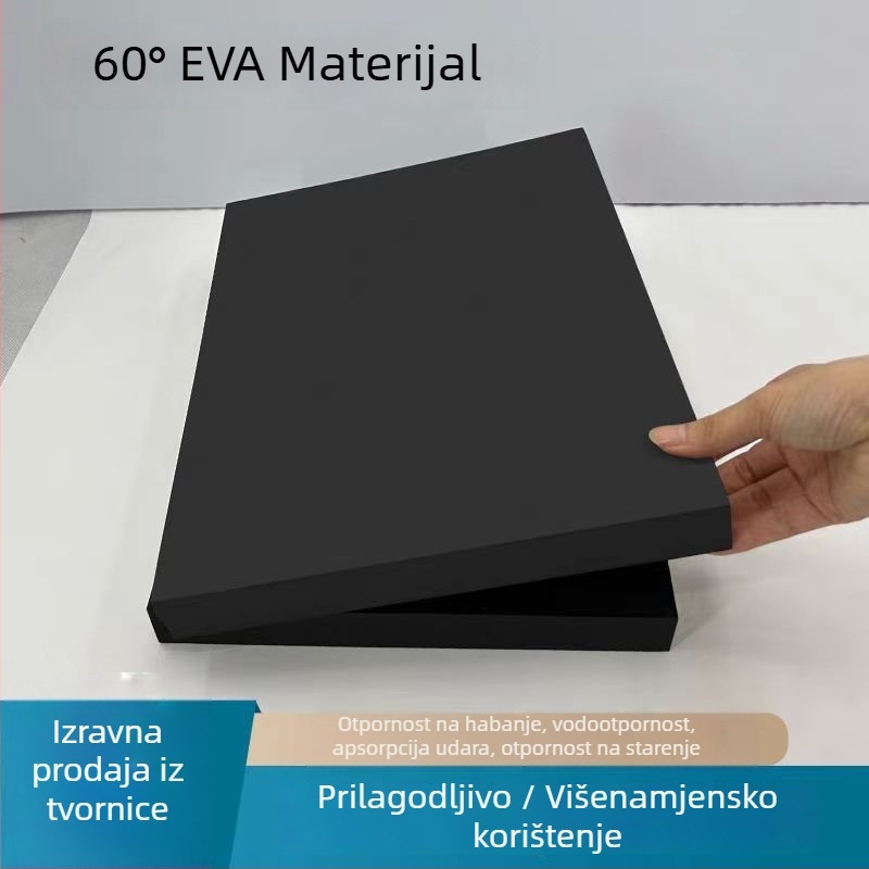 EVA pjena ploča – visoka gustoća 38, unutarnja zaštita od udara, prilagodljivo graviranjem ili otiskom, opcije flokiranja i lijepljenja