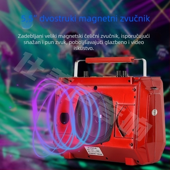 Prenosni Bluetooth zvučnik s ugrađenim zaslonom za vanjsku upotrebu