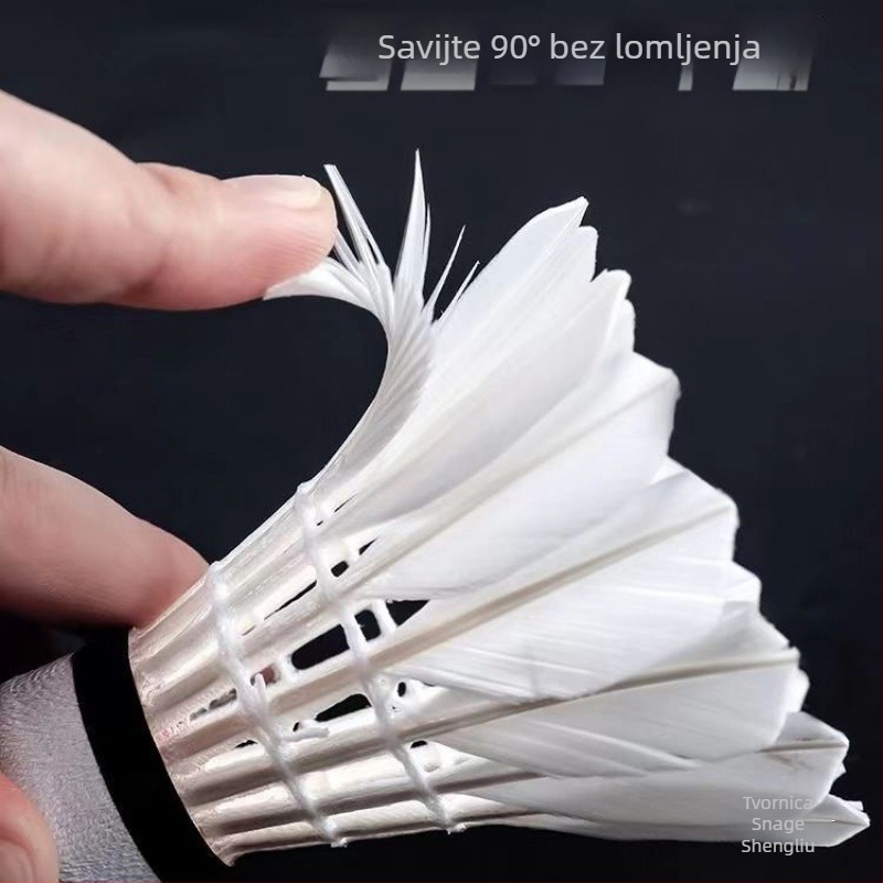 Badminton shuttlecocks 12 komada / 6 komada, Izdržljive za vanjski trening i natjecanja; Porijeklo: Kina; Zemlja/Regija porijekla: Huizhou, Guangdong; Gustina: Drugo; Materijal: Drugo