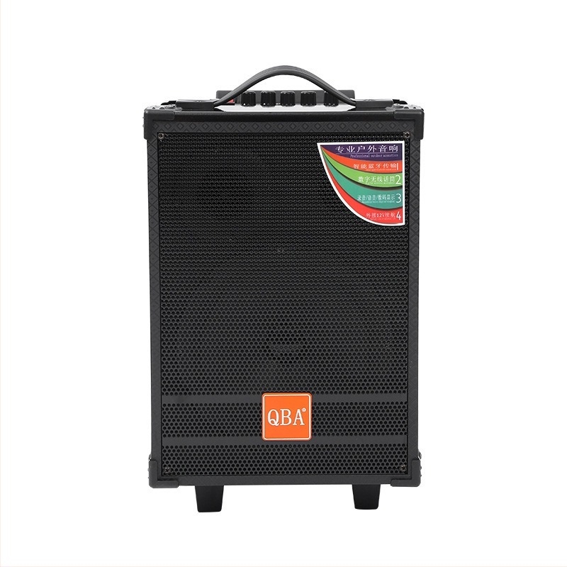 Vanjski Bluetooth zvučnik s drvenim kućištem, 100W, 2 zvučnika, Bluetooth 4.0, ugrađena baterija 2000-4000 mAh, 60 Hz-15 kHz