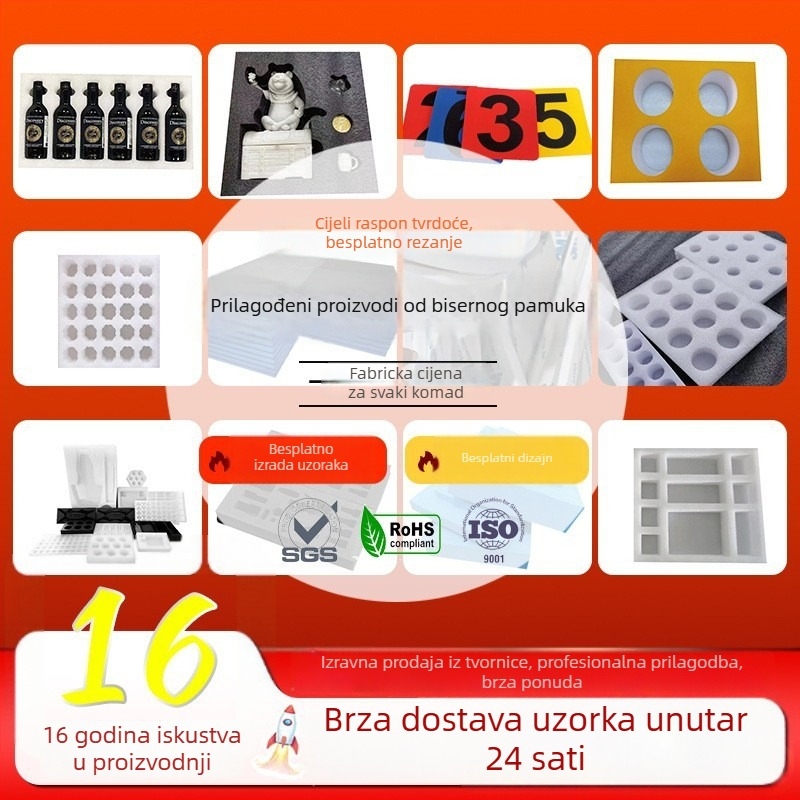 Pearl Cotton rolna podstava – ePE zaštita za šok-otpornu kutiju za darove, listni materijal s prilagodbom. Debljina: 10–50 mm. Brand: wenyue. Primjena: zrakoplovstvo, precizni instrumenti, vojna oprema, unutarnja podloga kutije alata, medicinski alati, igr