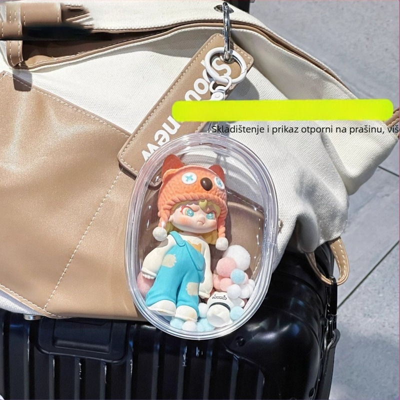 Prozirna PVC torbica za prikazivanje i pohranjivanje malih lutaka (10–20 cm) – prašinu štiti, viseći organizator