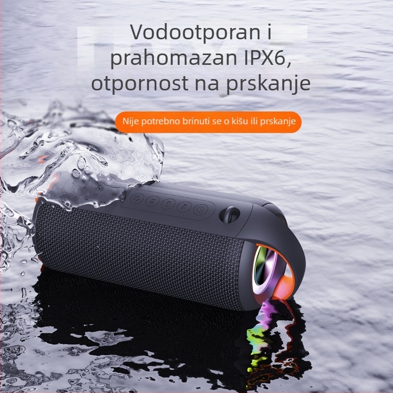 Bluetooth zvučnik visoke snage, IPX6 vodootpornost, izlaz 20W, ugrađena baterija 4000–6000 mAh, Bluetooth 5.1, frekvencijski odziv 100 Hz–20 kHz