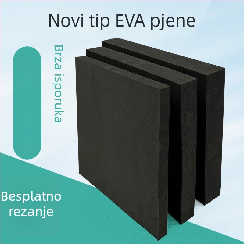 EVA pjena ploča – ploča za zaštitu visoke gustoće, gustoća 38, materijal EVA, debljina 1–100 mm, površina bez ispisa, mogućnost prilagodbe (Materijal: EVA; Gustoća: 38; Debljina: 1–100 mm; Prilagodba)