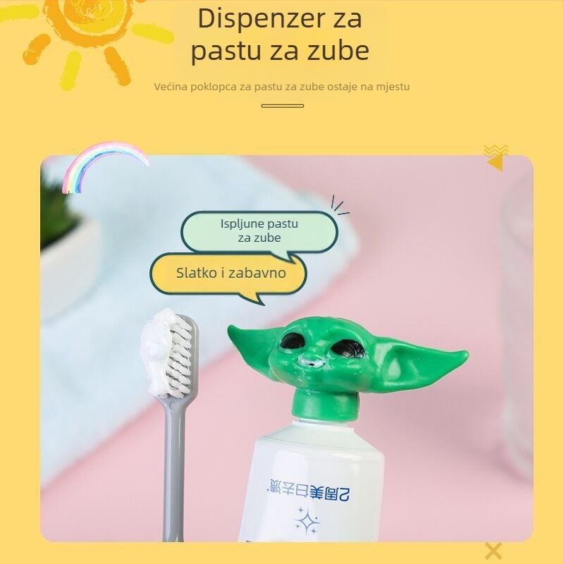 Stlačivač paste za zube - glava Baby Yoda, slatka Yoda beba dizajn, 3×7, Marka yt, Podrijetlo Yiwu