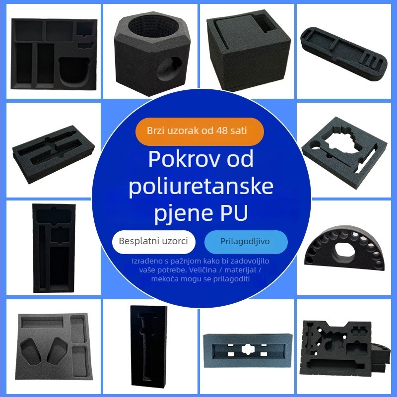 Unutarnja podstava od pjene s mrežastom pamučnom oblogom u kutiji alata, unutarnja podloga za ublažavanje, prilagođena ilustracija kućišta