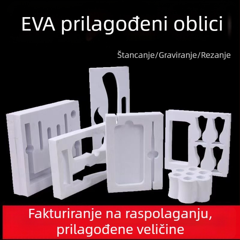Obrada EVA unutarnje obloge za kozmetičku ambalažu: žljebasto graviranje i izrez na matricu, debljina 1–100