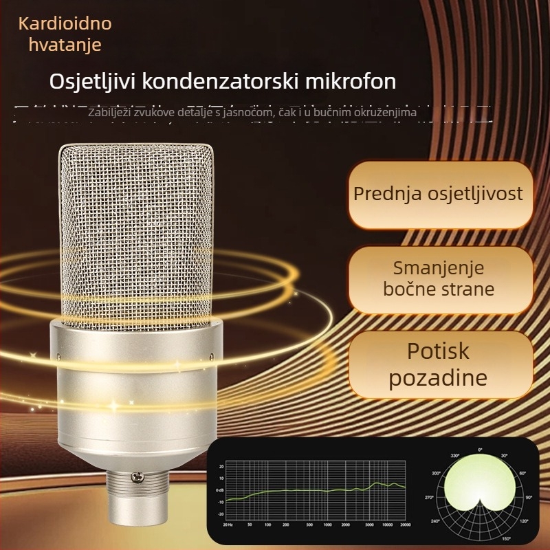Cymic Cy-103 kondenzatorski mikrofon, velika dijafragma, žičani, superkardioidni, raspon frekvencija 30 Hz–15 kHz