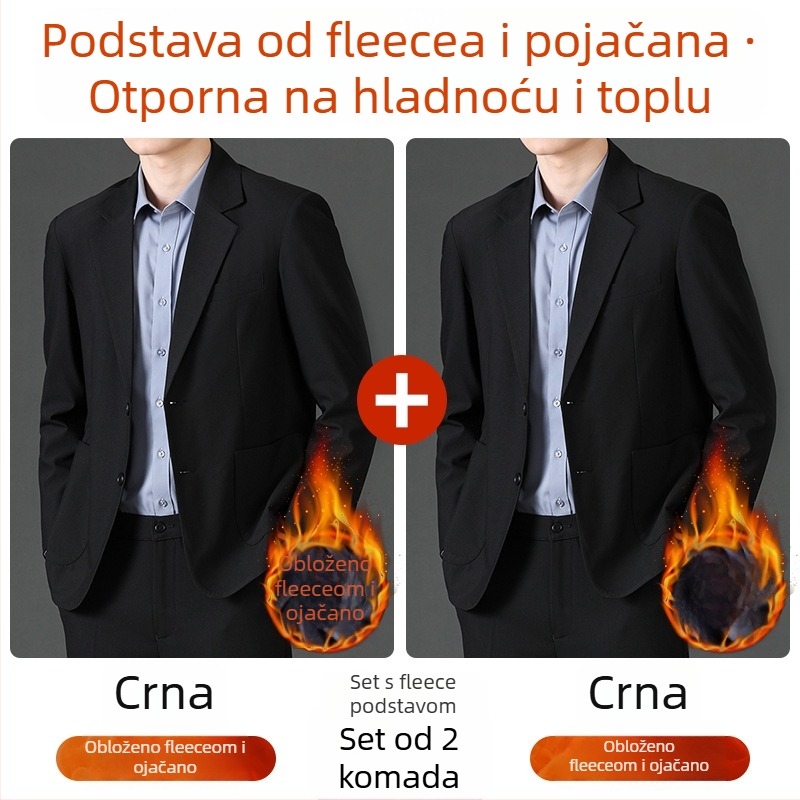 Romon muško casual sako, stojeći ovratnik, jednostruko kopčanje, široka silueta, tanke tkanine, glavni materijal: lan