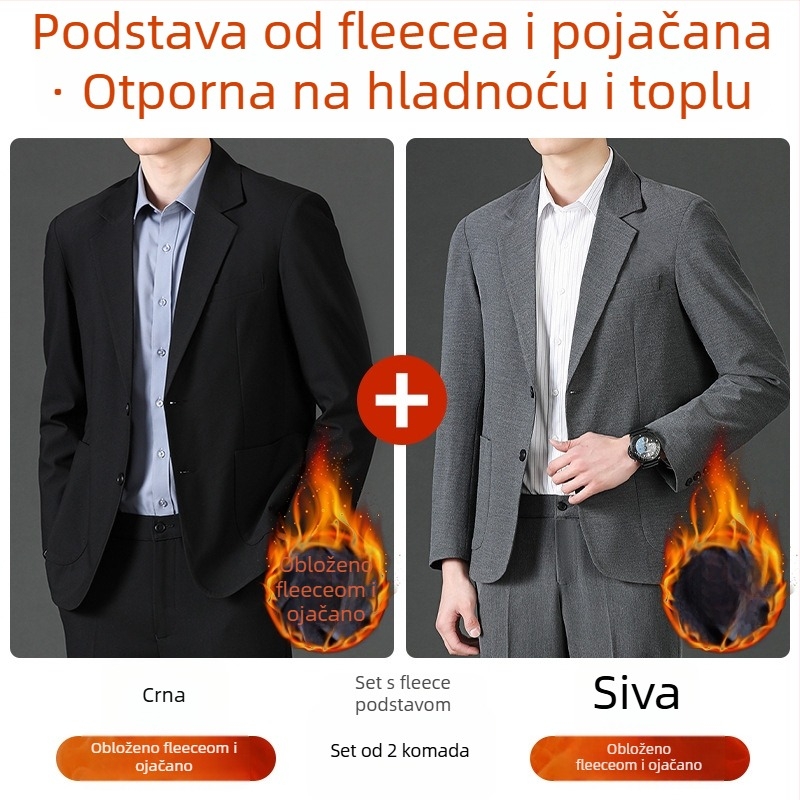 Romon muško casual sako, stojeći ovratnik, jednostruko kopčanje, široka silueta, tanke tkanine, glavni materijal: lan