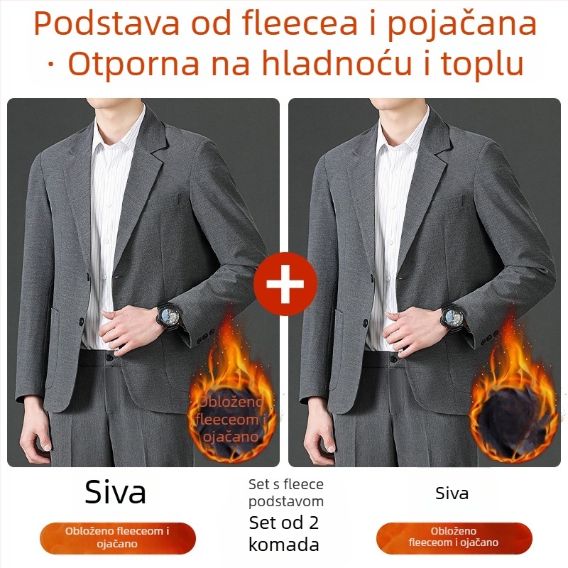Romon muško casual sako, stojeći ovratnik, jednostruko kopčanje, široka silueta, tanke tkanine, glavni materijal: lan
